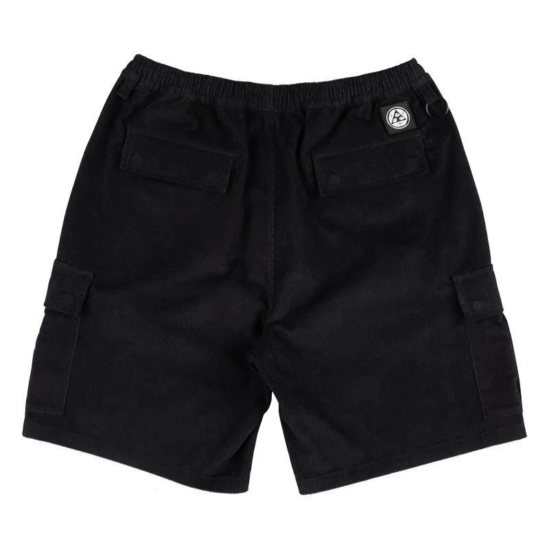 Chamber Corduroy Cargo Shorts - Black