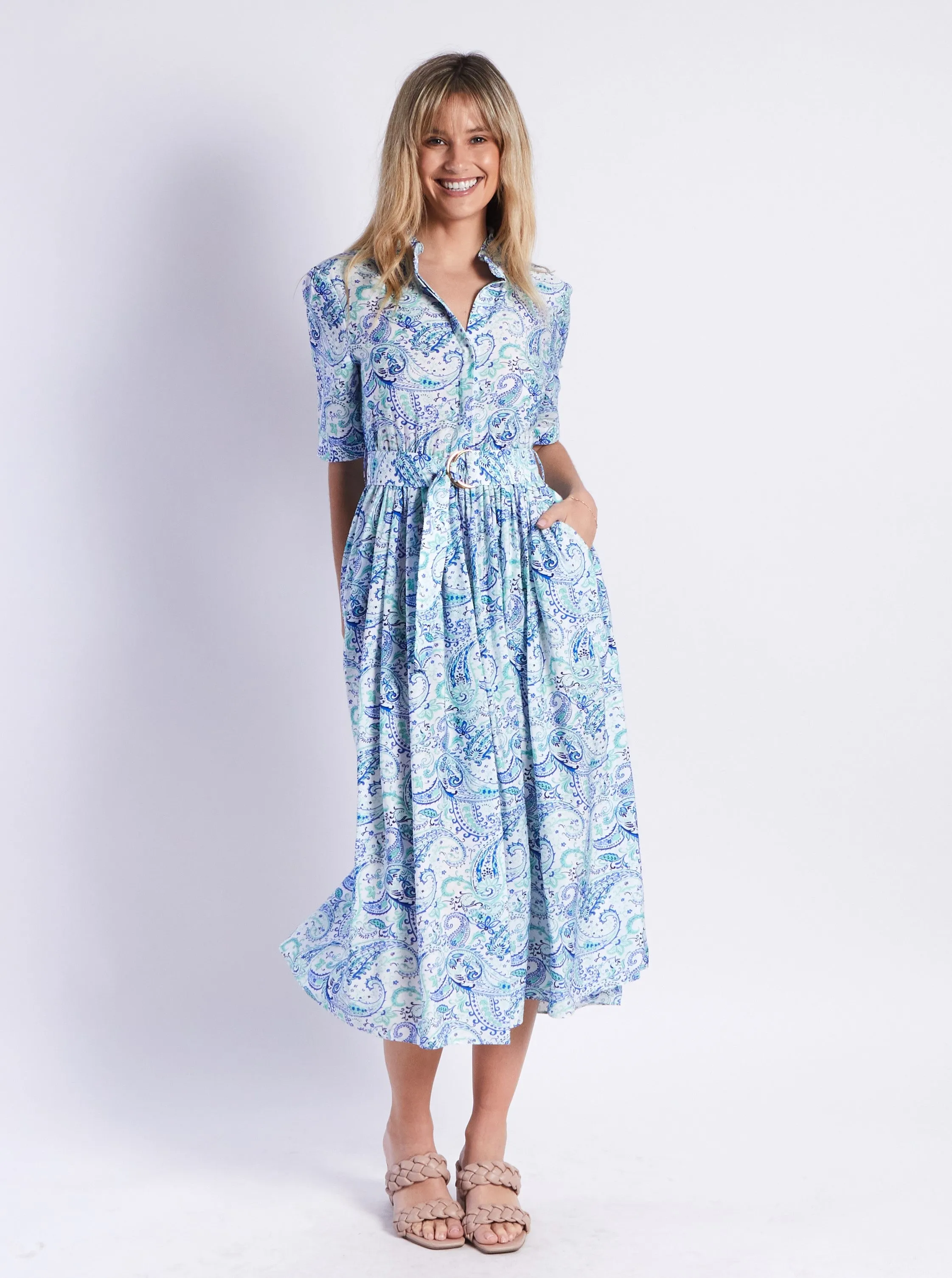 Charlotte Dress - Blue Floral