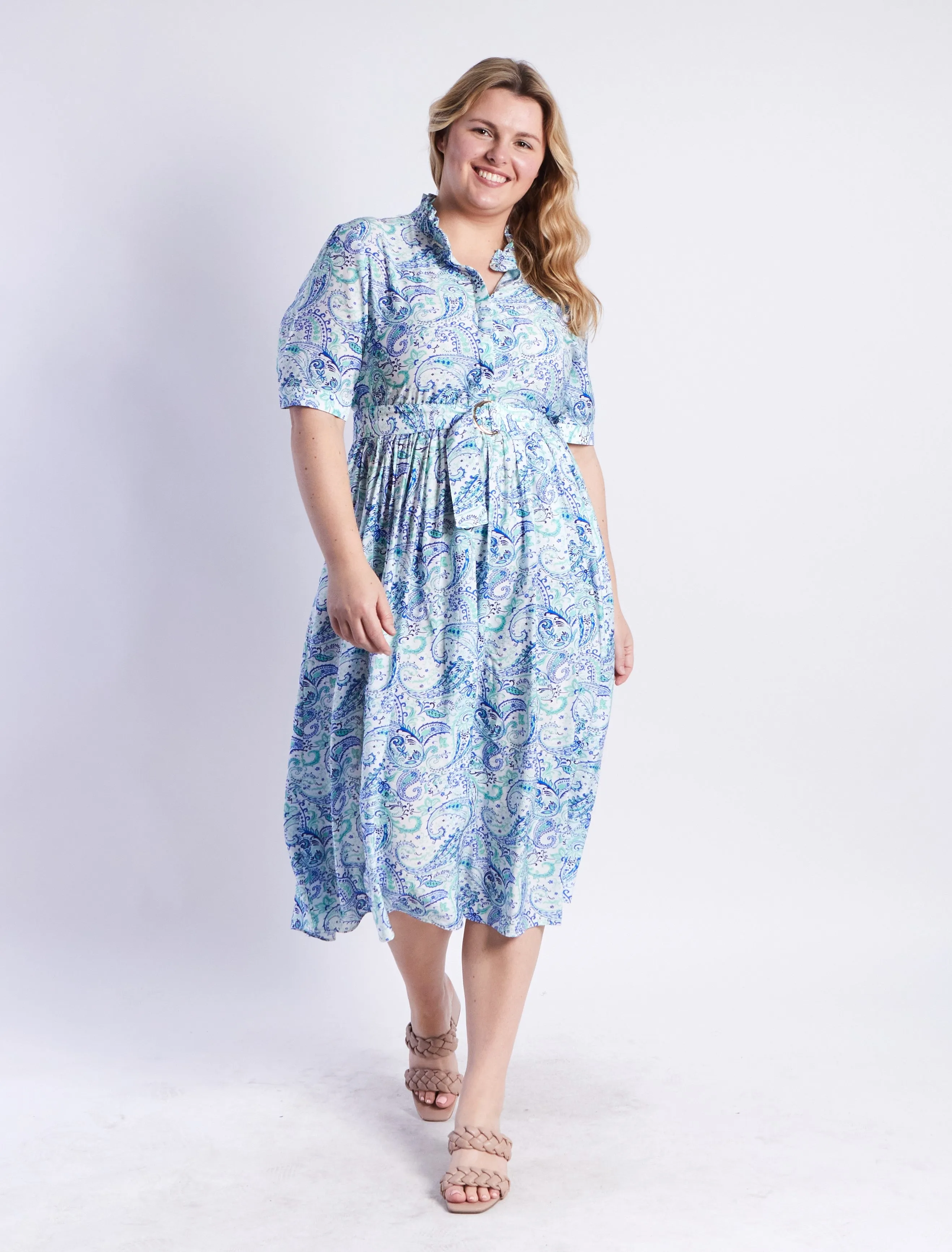 Charlotte Dress - Blue Floral