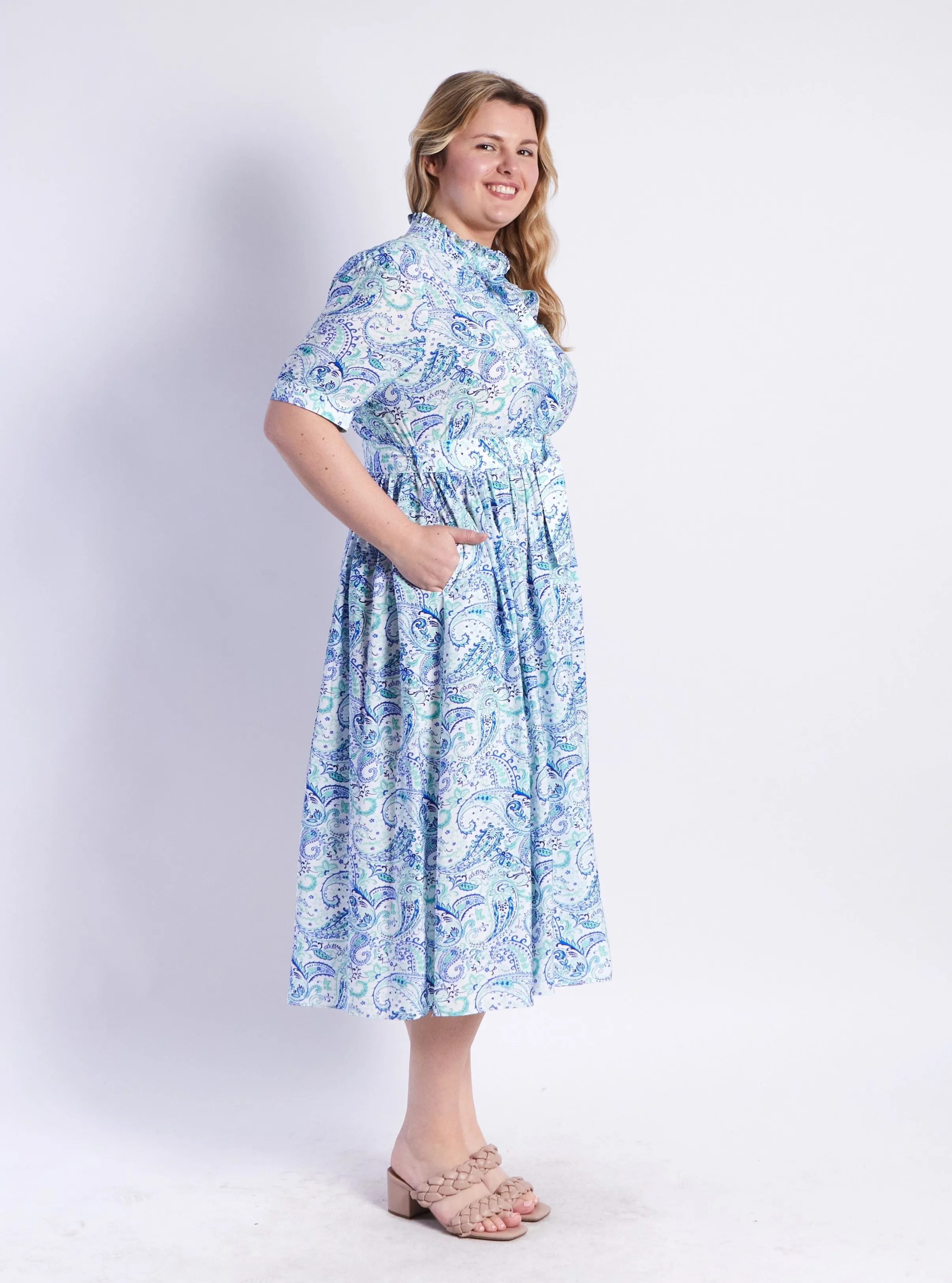 Charlotte Dress - Blue Floral