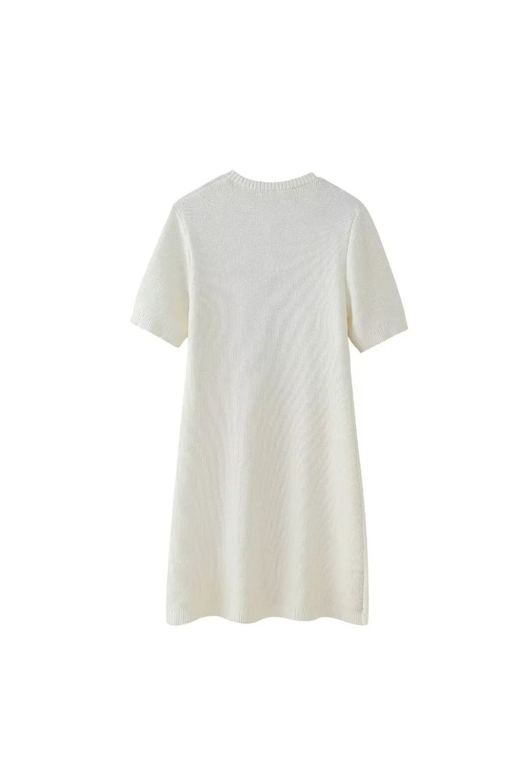 ‘Claire’ Fitted Minimalist Solid Knit Dress