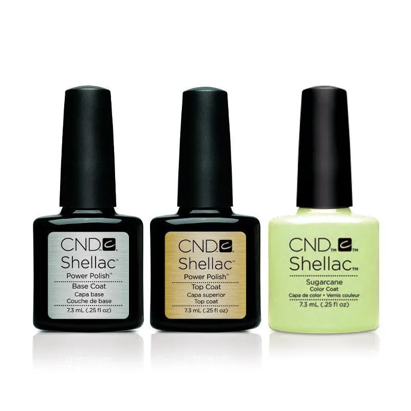 CND - Shellac Combo - Base, Top & Sugarcane