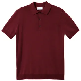 COTTON CASHMERE KNIT POLO SHIRT