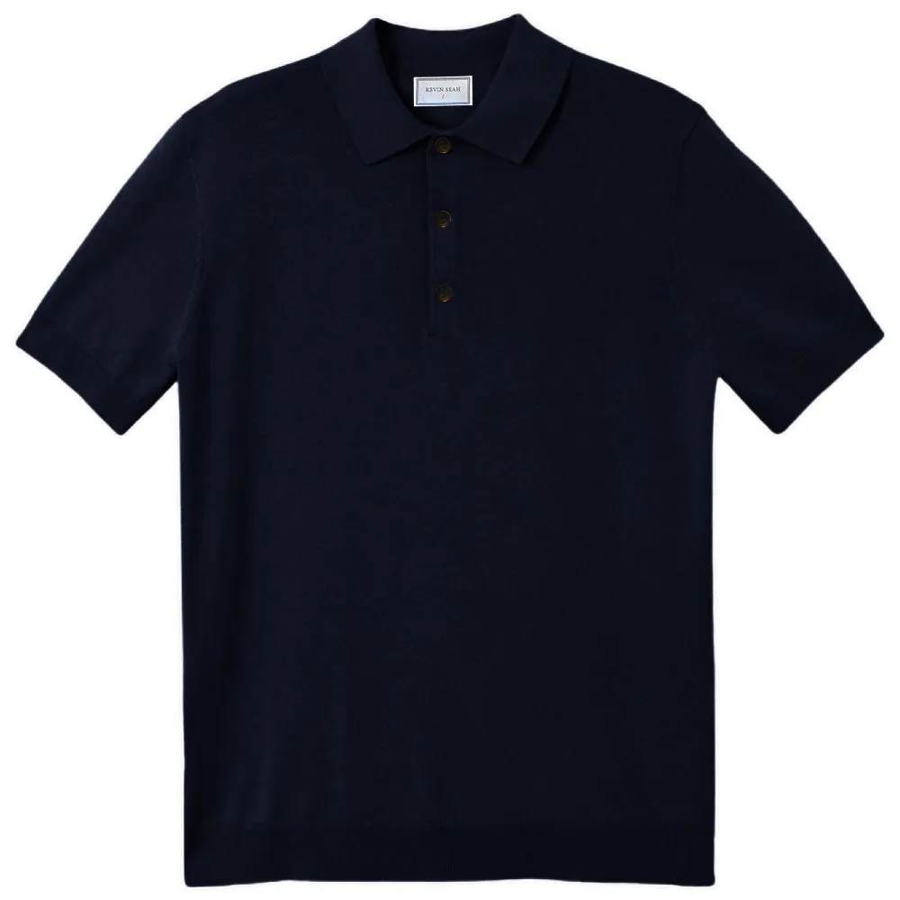 COTTON CASHMERE KNIT POLO SHIRT