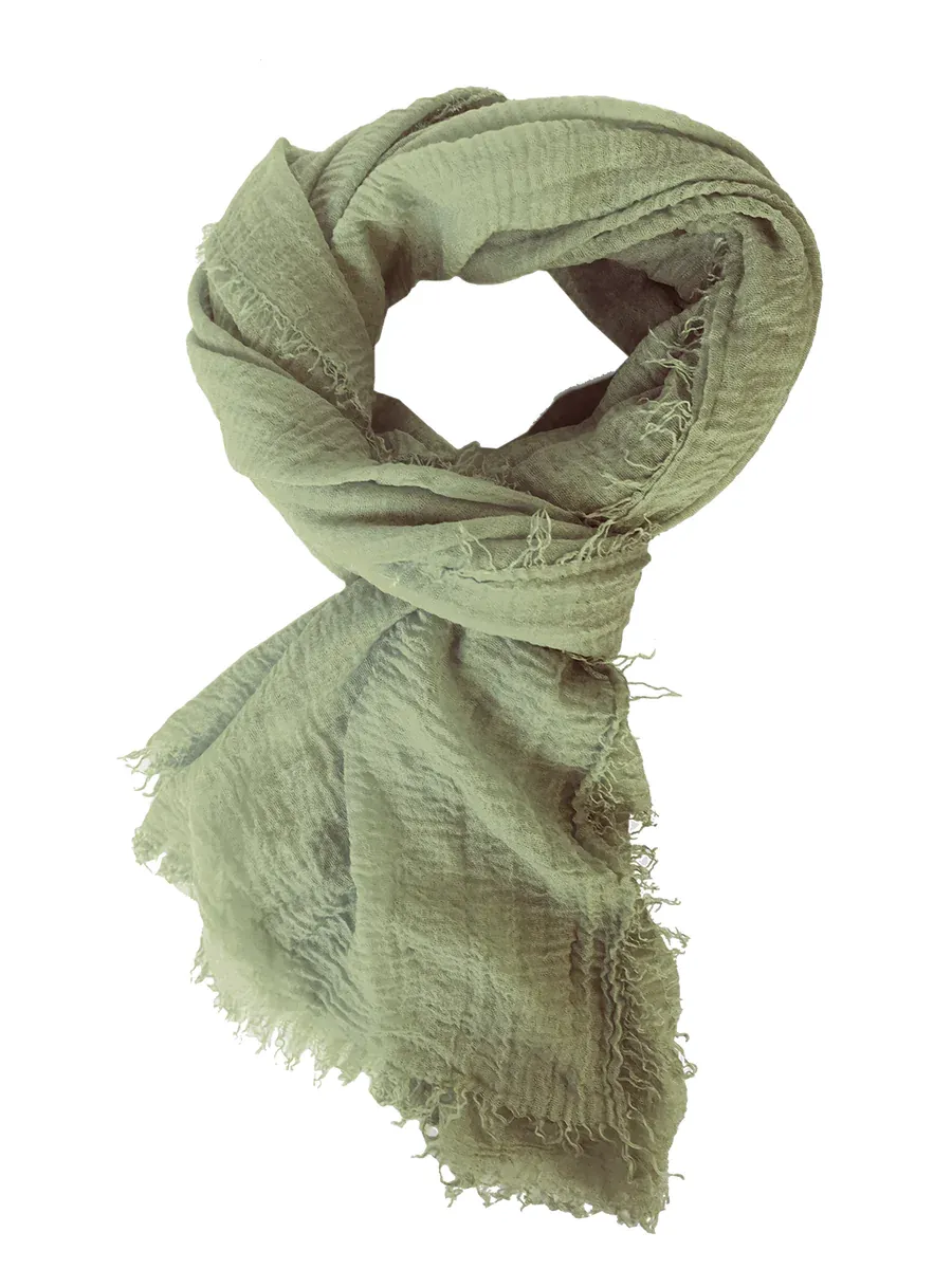 Cotton Lightweight Handwoven Scarves-Various Solid Colors