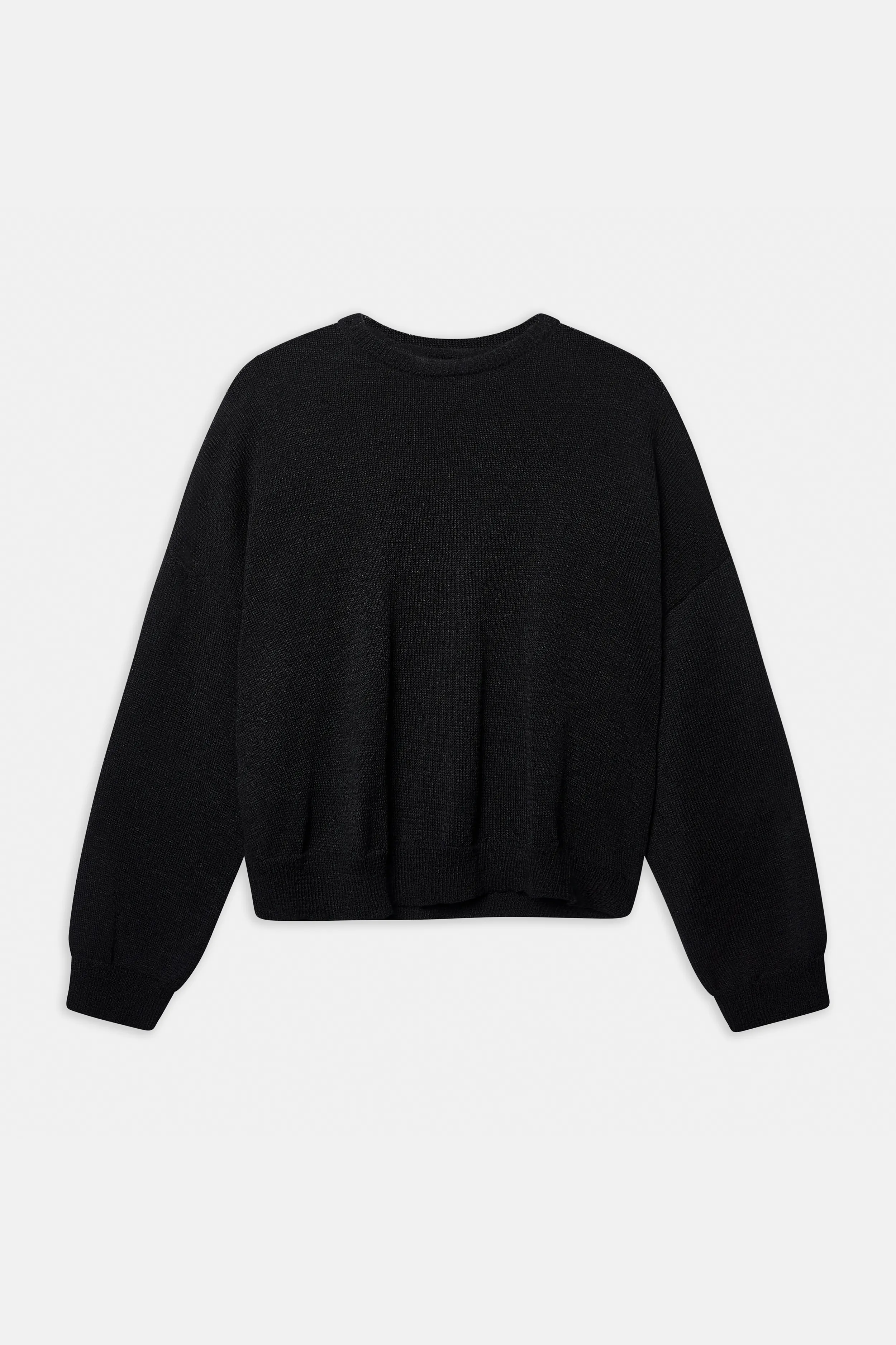 Crochet Knit Jumper - Black