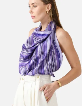 Dalarna Silk Scarf Purple