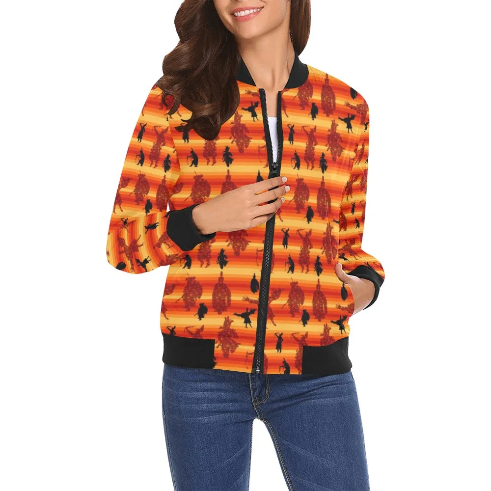 Dancers Brown Bomber Jacket for Women