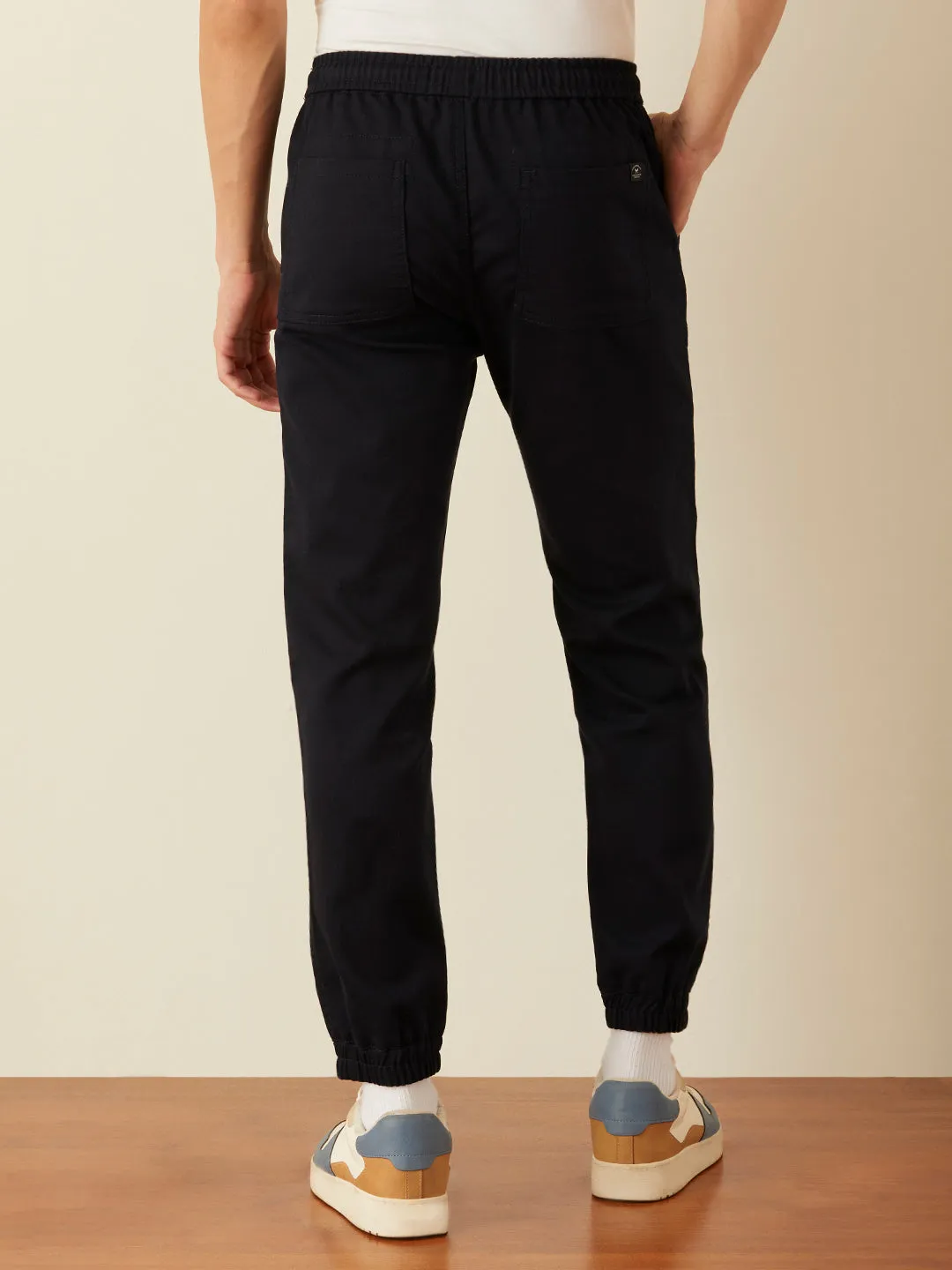 Dark Navy Plain Cargo Pants