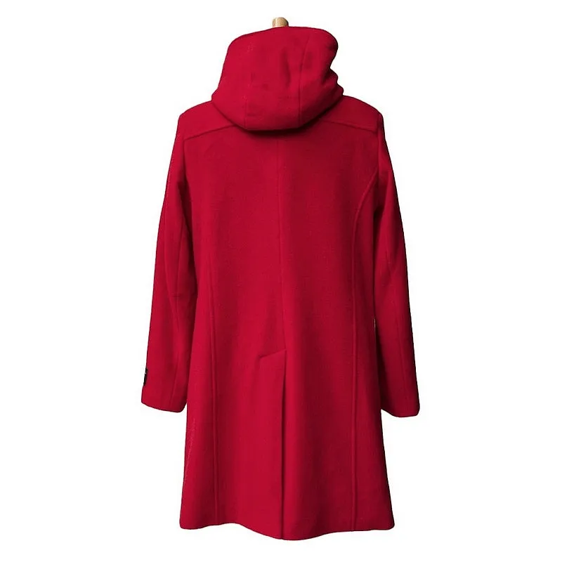 Eliz Scott Cashmere/Wool Duffle Coat Red