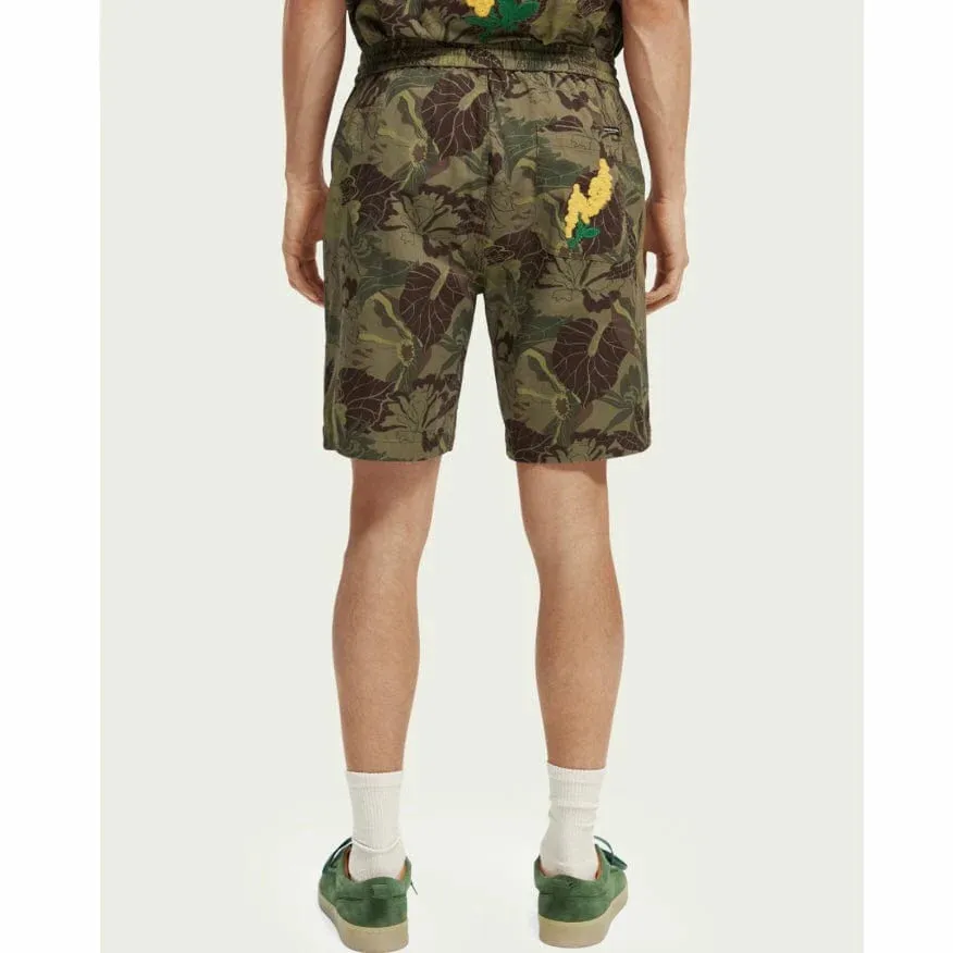 Embroidery Printed Twill Bermuda Short (Camo Flora Aop) - S1734595723