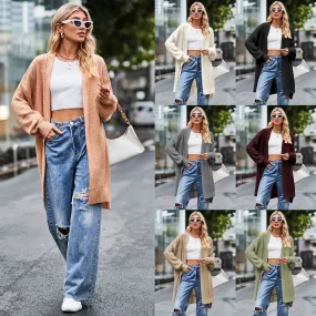 Flytonn-Fall Outfits Women Outwear Streetwear -women's outerwear women's coat New Women's Solid Color Loose Knitted Coat