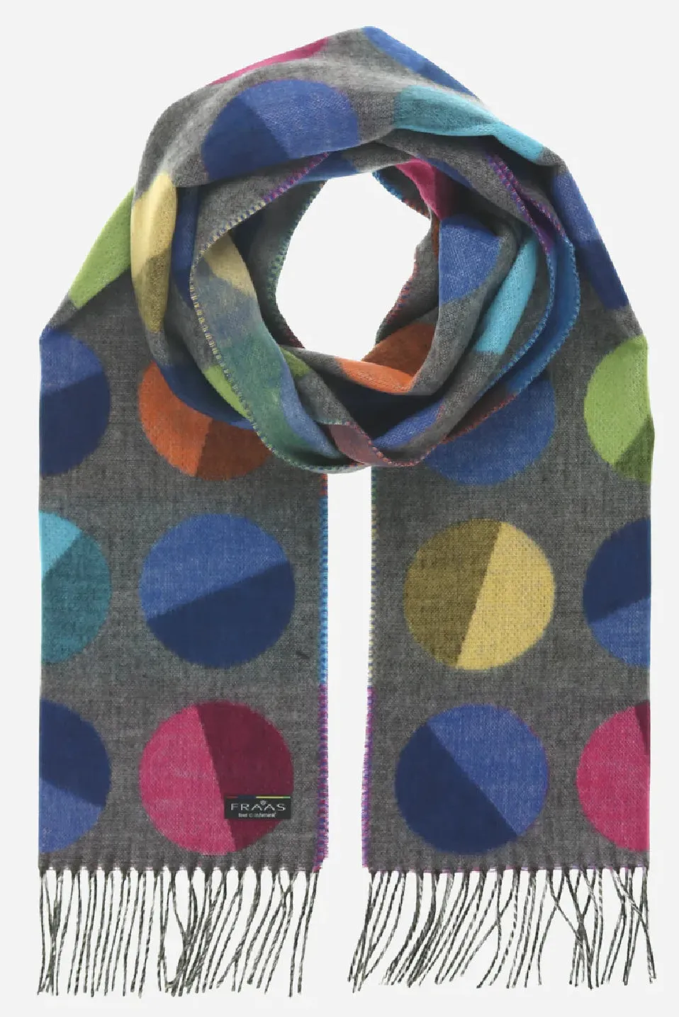 Fraas Divided Dots Woven Cashmink Scarf