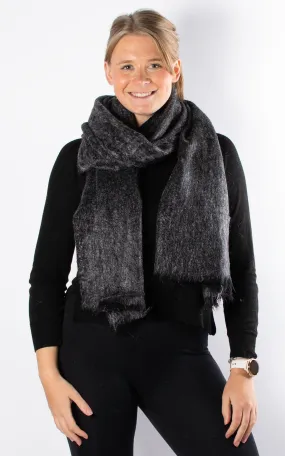 Frayed Edge Scarf | Black