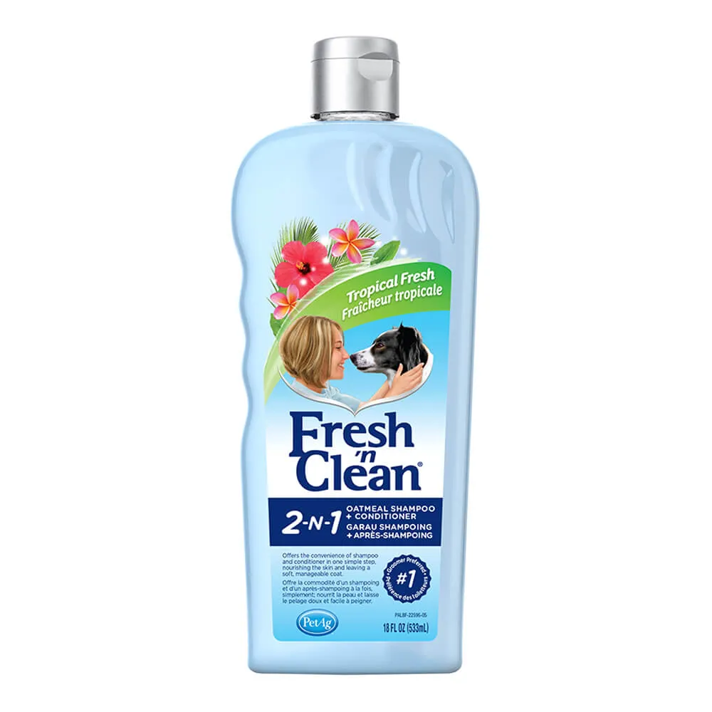 Fresh 'n Clean Protien Infused 2-in-1 Oatmeal Conditioning Shampoo, 18 oz