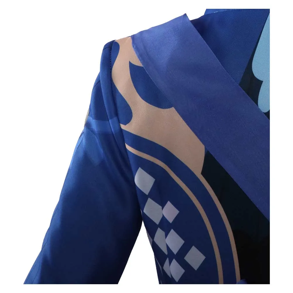 Genshin Impact Focalors Women Blue Suit Party Carnival Halloween Cosplay Costume