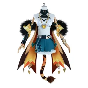 Genshin Impact Xilonen Women White Outfit Carnival Halloween Cosplay Costume