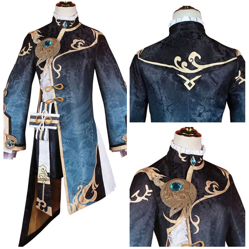 Genshin Impact Xingqiu Cosplay Costume Shirt Coat Outfits Halloween Carnival Suit