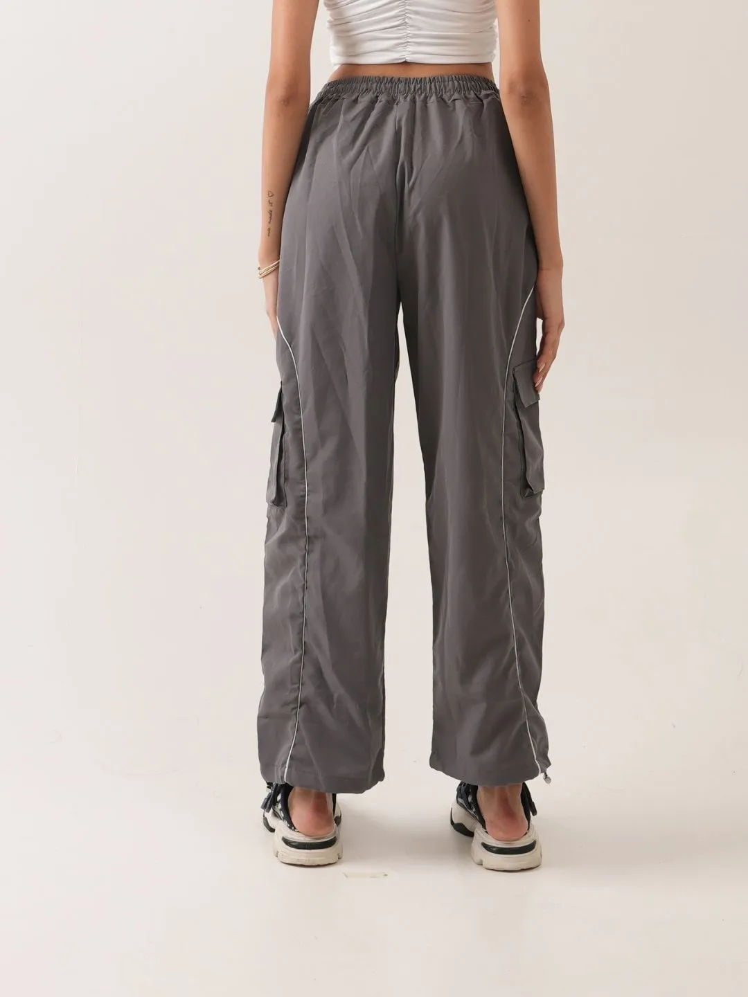 Grounded Track pants in Stone Grey