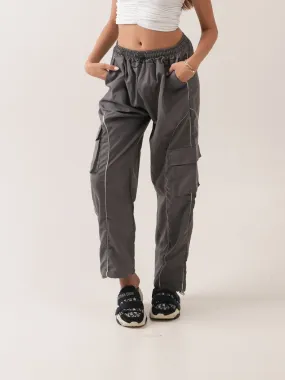 Grounded Track pants in Stone Grey