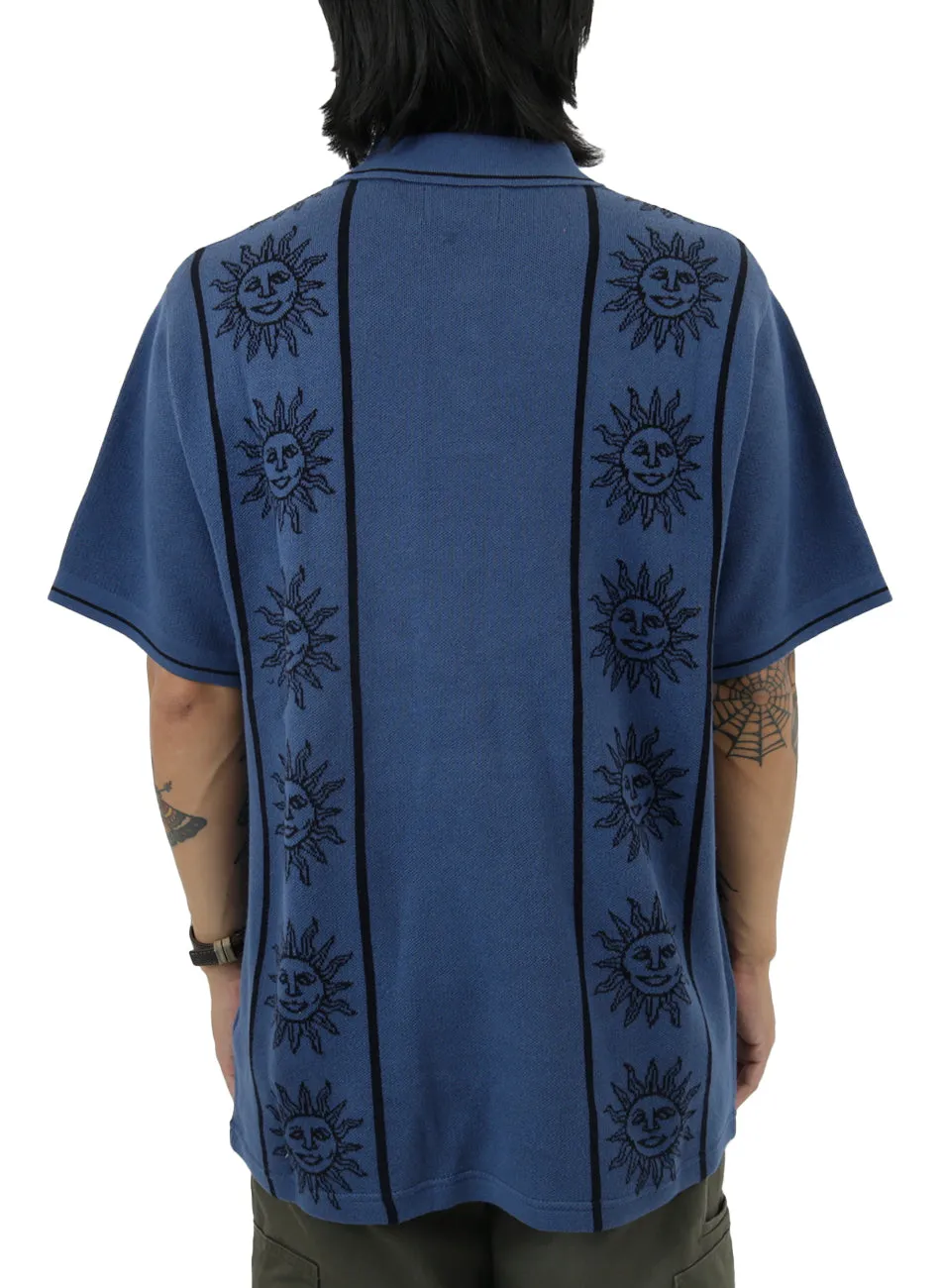 Harbour Blue Solar Knit Short Sleeve Shirt