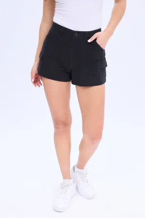 High Rise Cargo Mom Twill Short