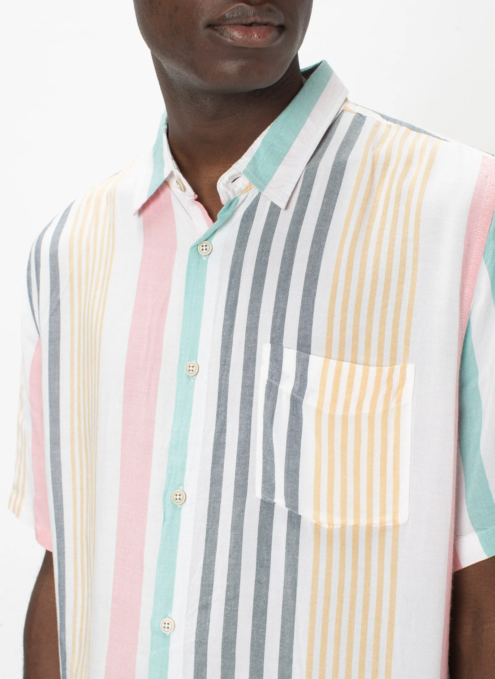 Holiday Short-Sleeve Shirt Candy Stripe