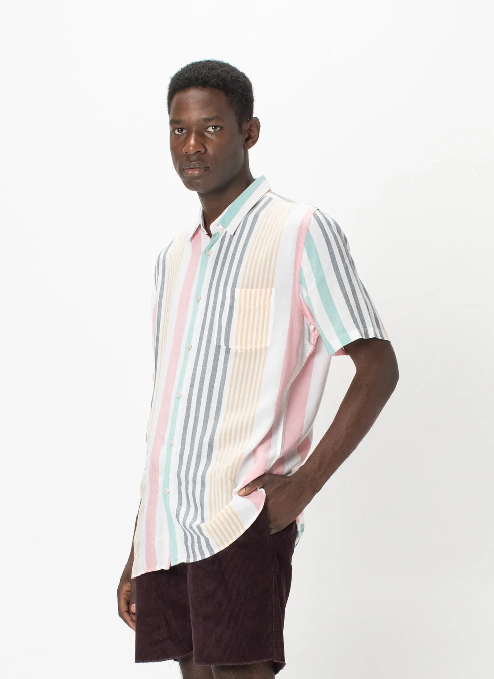 Holiday Short-Sleeve Shirt Candy Stripe