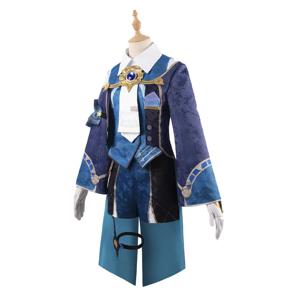 Honkai: Star Rail Mikhail Char Legwork Blue Outfit Party Carnival Halloween Cosplay Costume