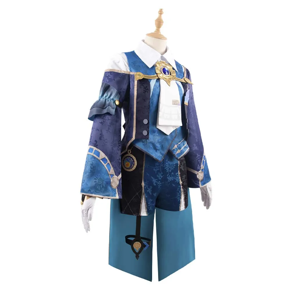 Honkai: Star Rail Mikhail Char Legwork Blue Outfit Party Carnival Halloween Cosplay Costume