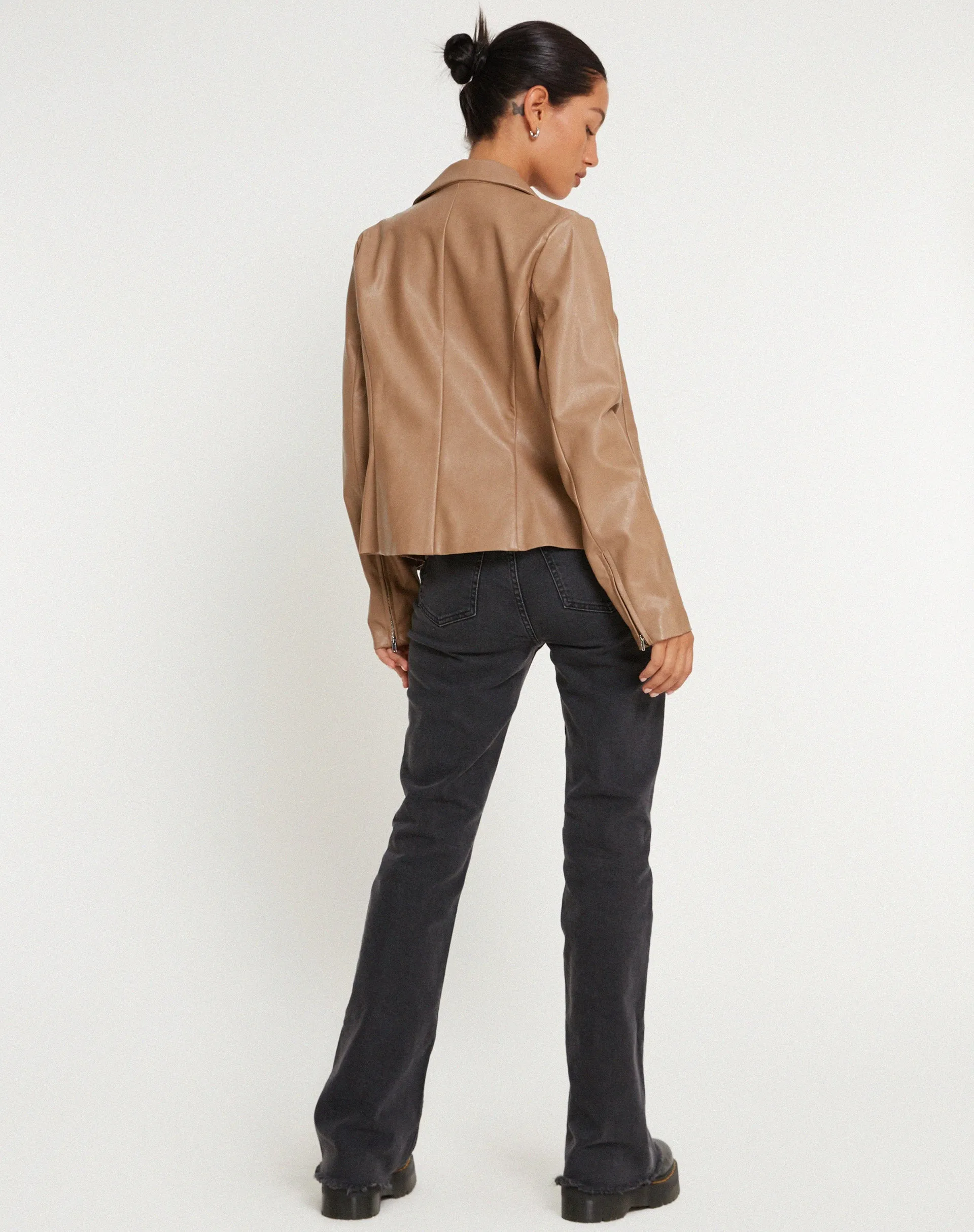 Jaga Jacket in PU Tan