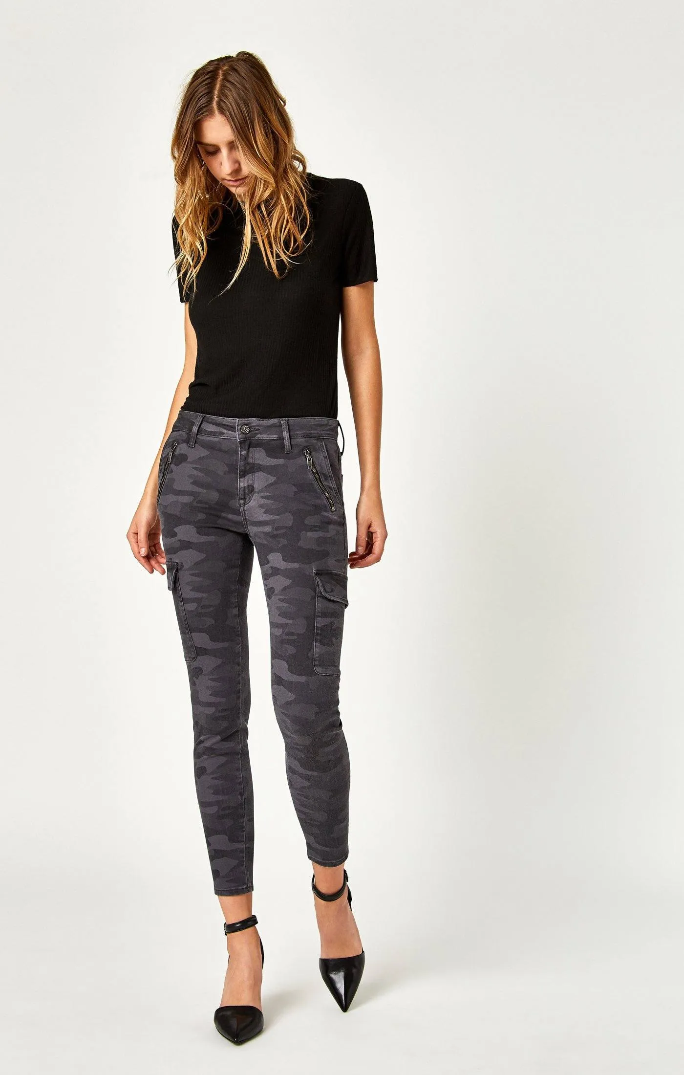 JULIETTE SKINNY CARGO IN SMOKE CAMO