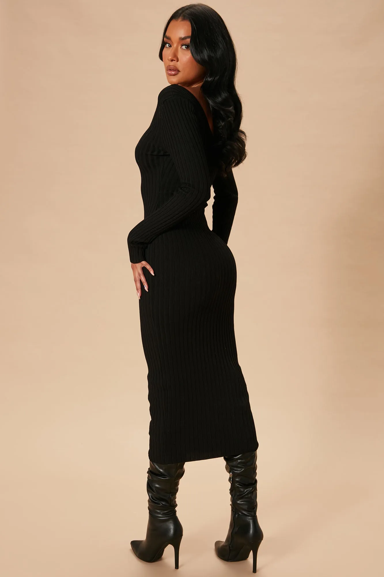 Kallan Knit Dress - Black