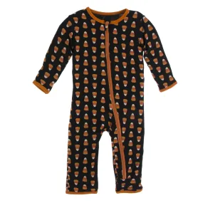 KicKee Pants Midnight Candy Corn Coverall with Zipper