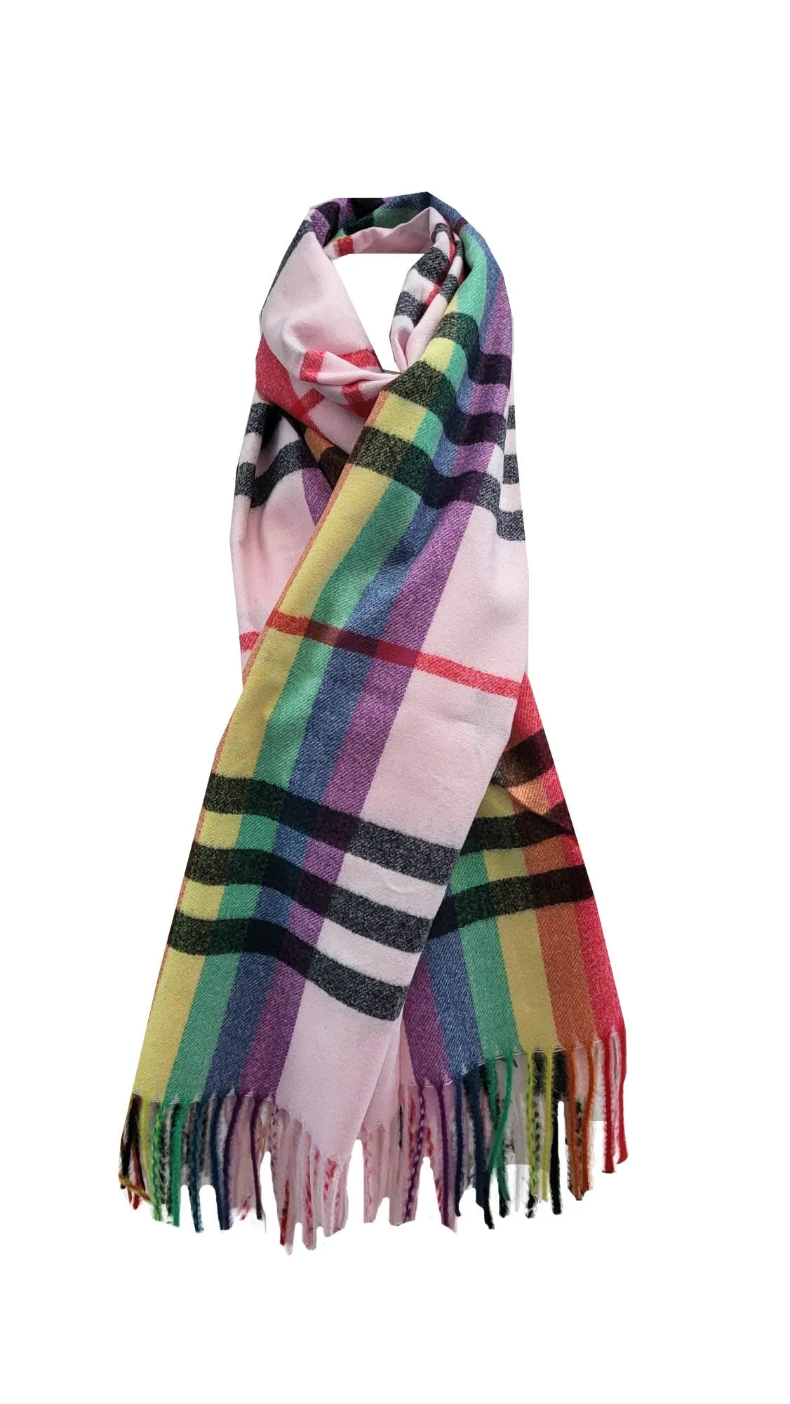 KIRI RMD221001 SS23 RAINBOW STAR CHECK SCARF