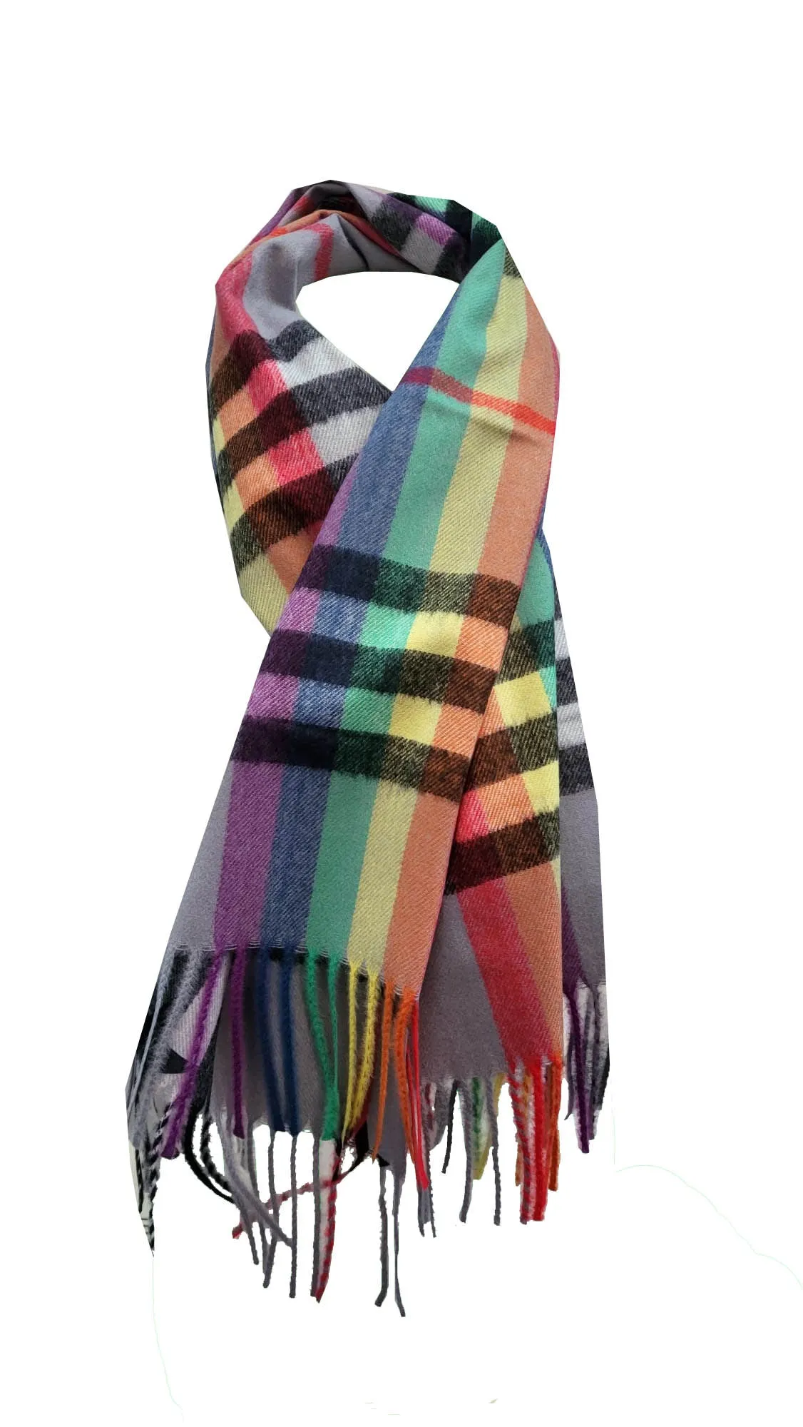 KIRI RMD221001 SS23 RAINBOW STAR CHECK SCARF