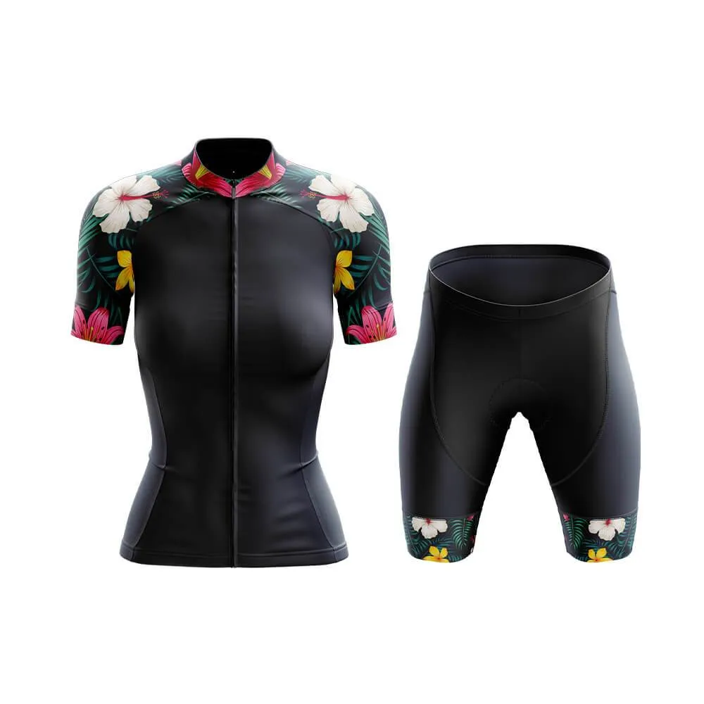 Lily Floral Sleeves Club Cycling Kit