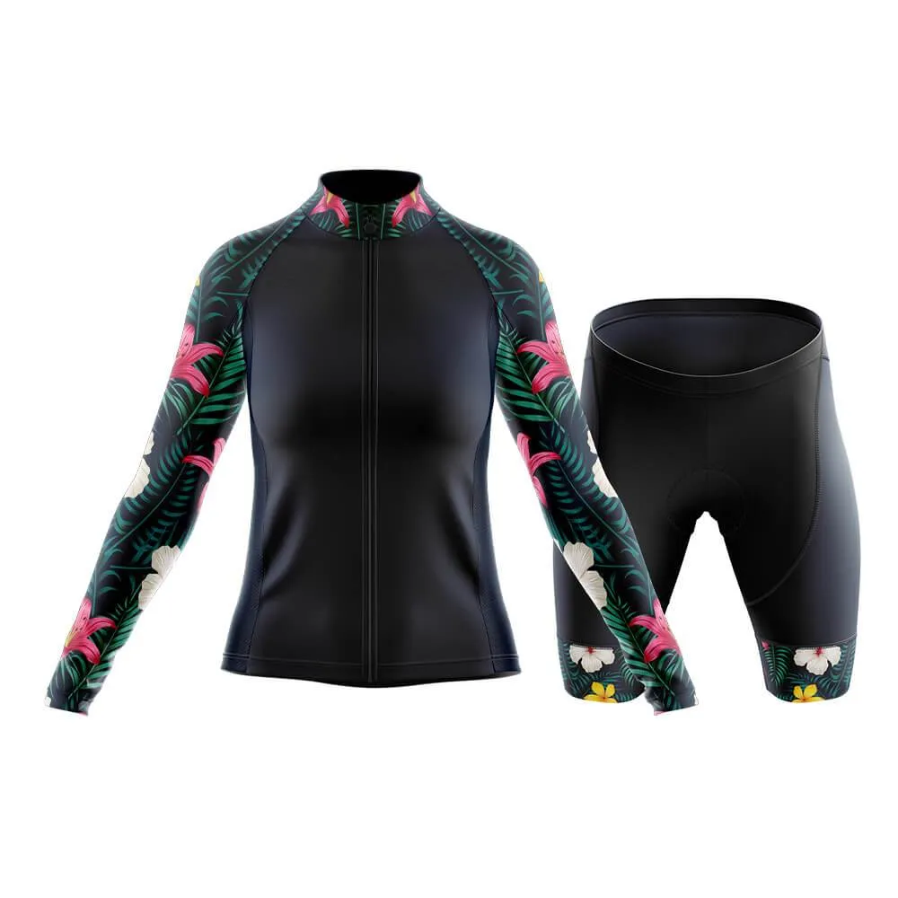 Lily Floral Sleeves Club Cycling Kit