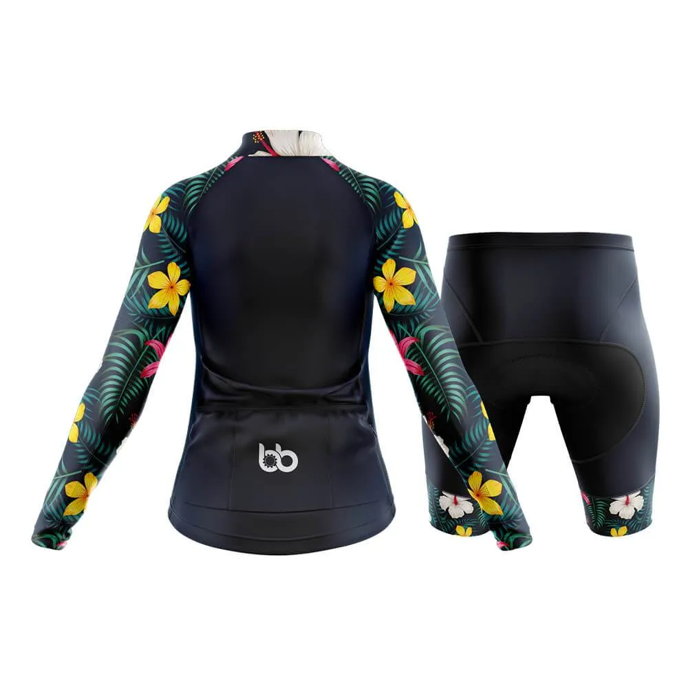 Lily Floral Sleeves Club Cycling Kit