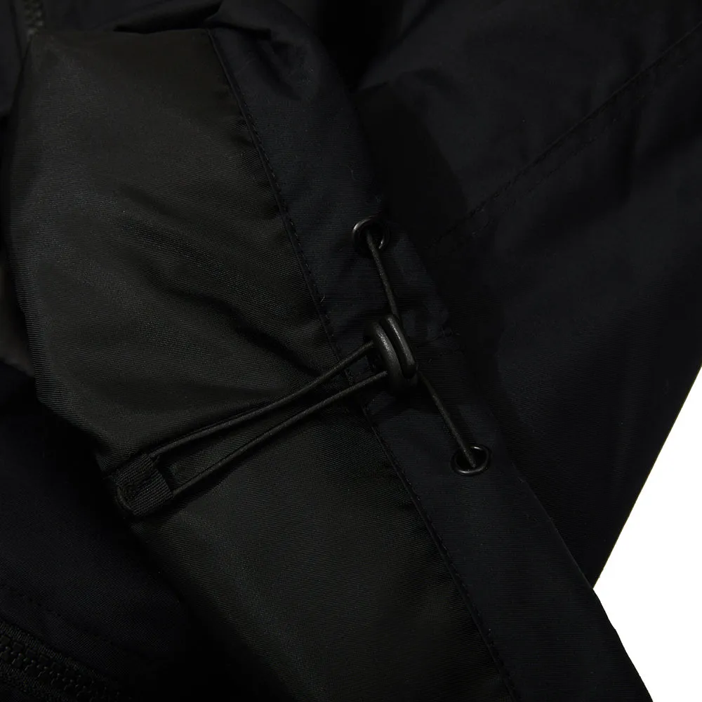 LINE BLOCK HOODED JACKET BLACK