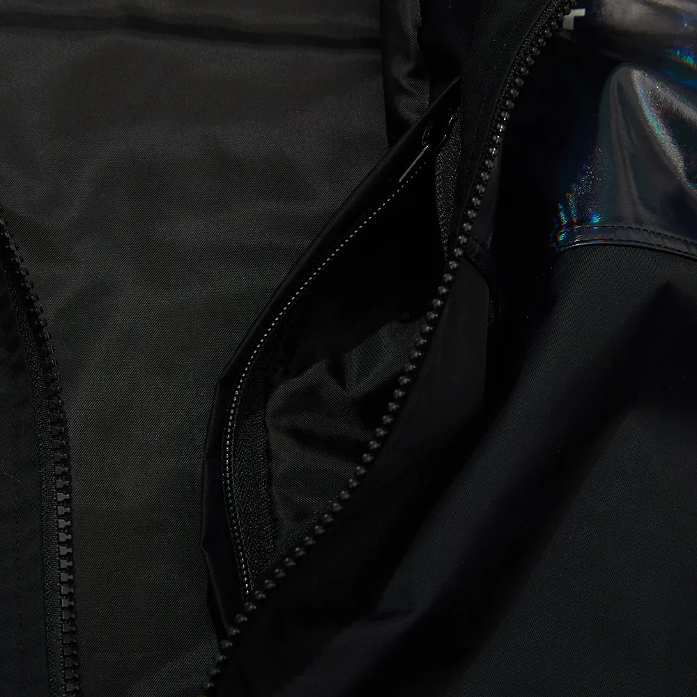 LINE BLOCK HOODED JACKET BLACK