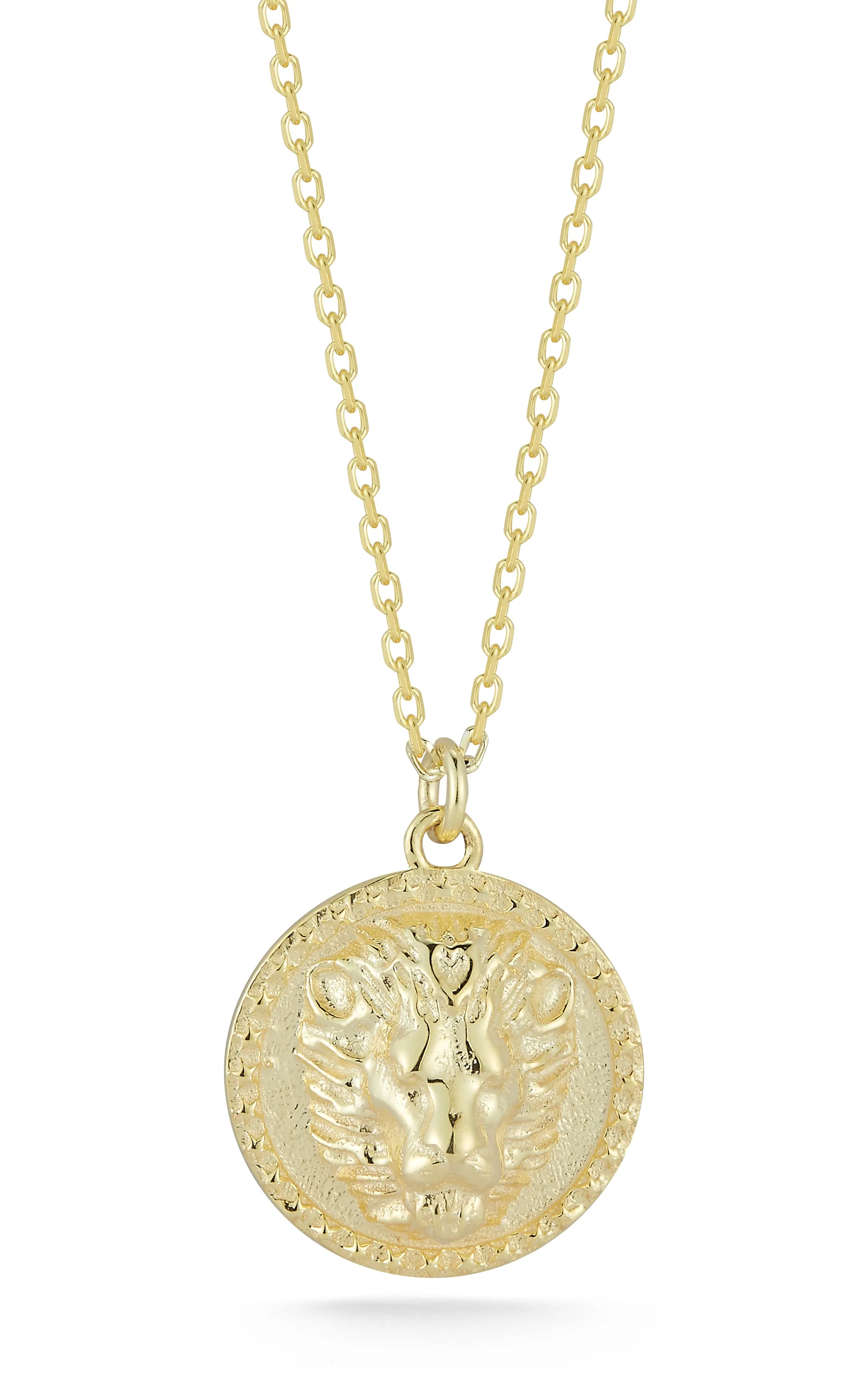 Lion Head Medallion Necklace