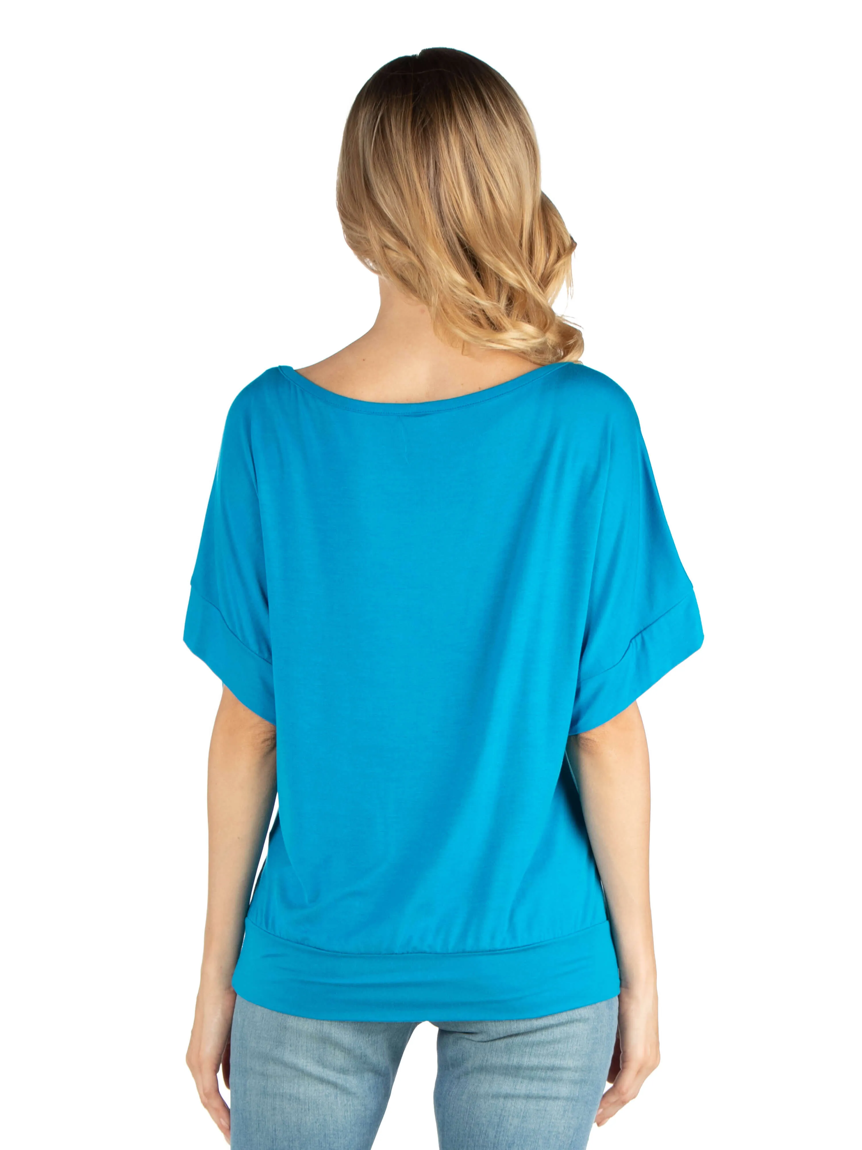 Loose Fit Dolman Maternity Top with Wide Sleeves