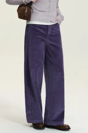 Loose Straight-Leg Corduroy Pants