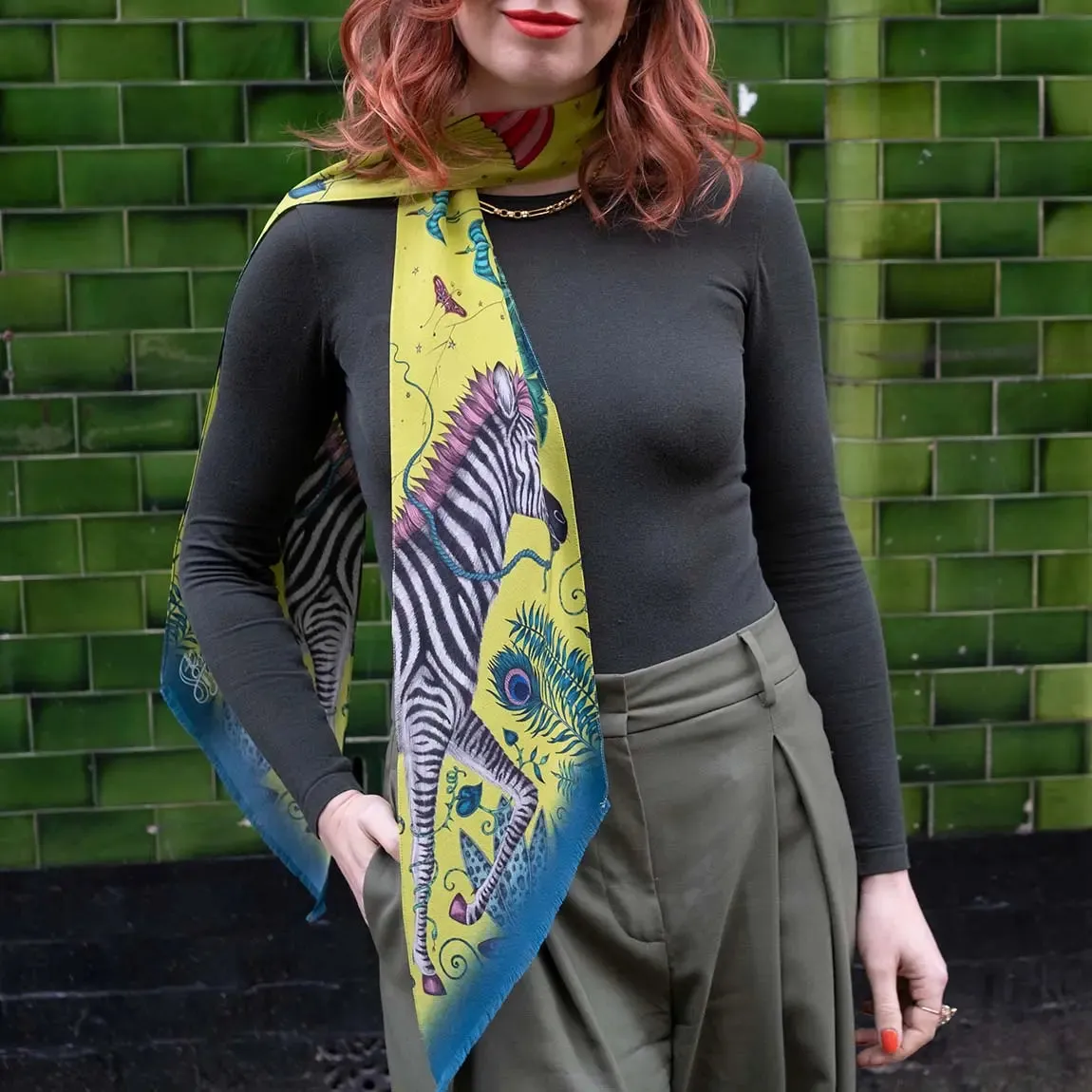 Lost World Silk Skinny Scarf