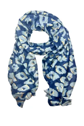 Makena Modal Scarf Navy with Gold