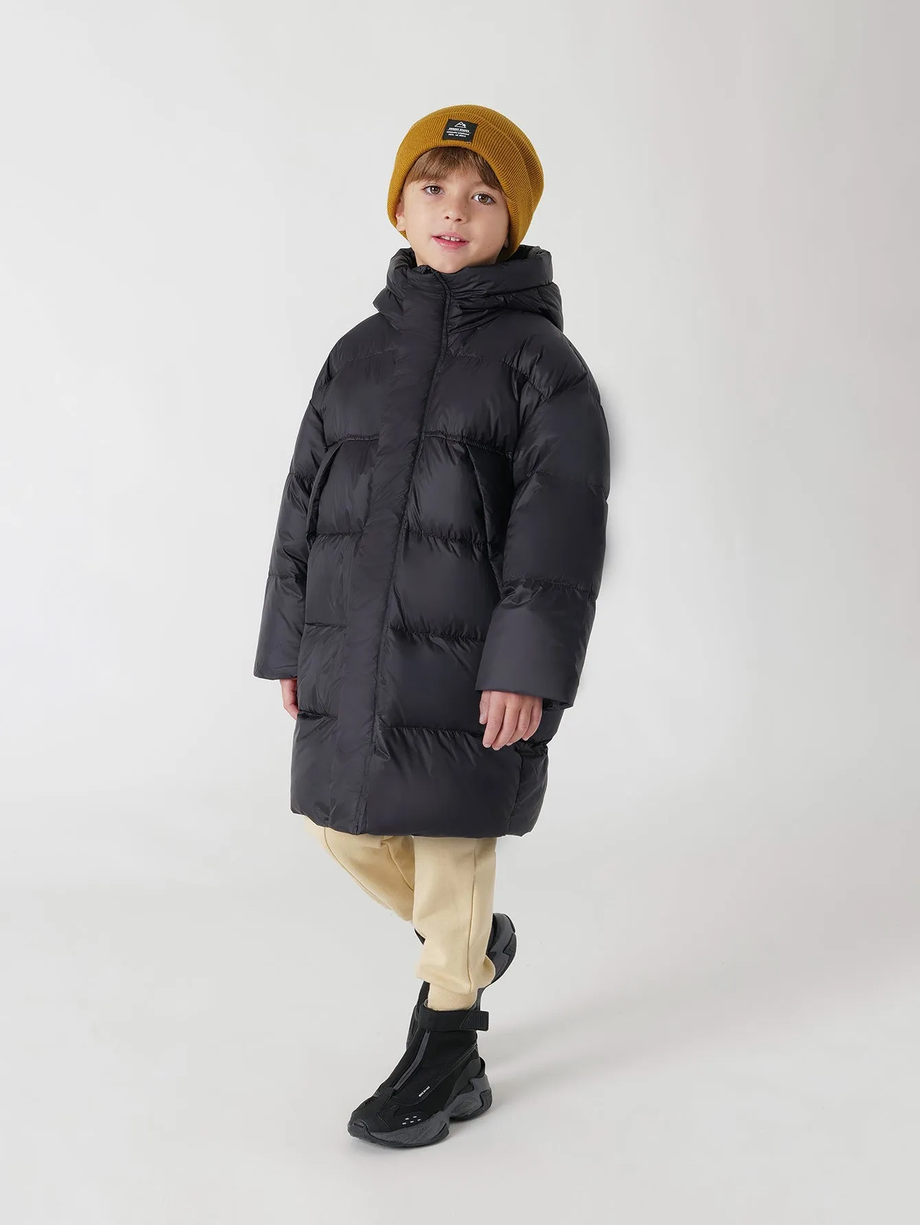 MARC & JANIE Boys Ultralight Hooded Down Long Coat 231518