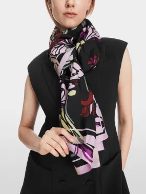 Marc Cain Collections Silk Scarf In Flower Print XC B4.15 Z25 COL 900