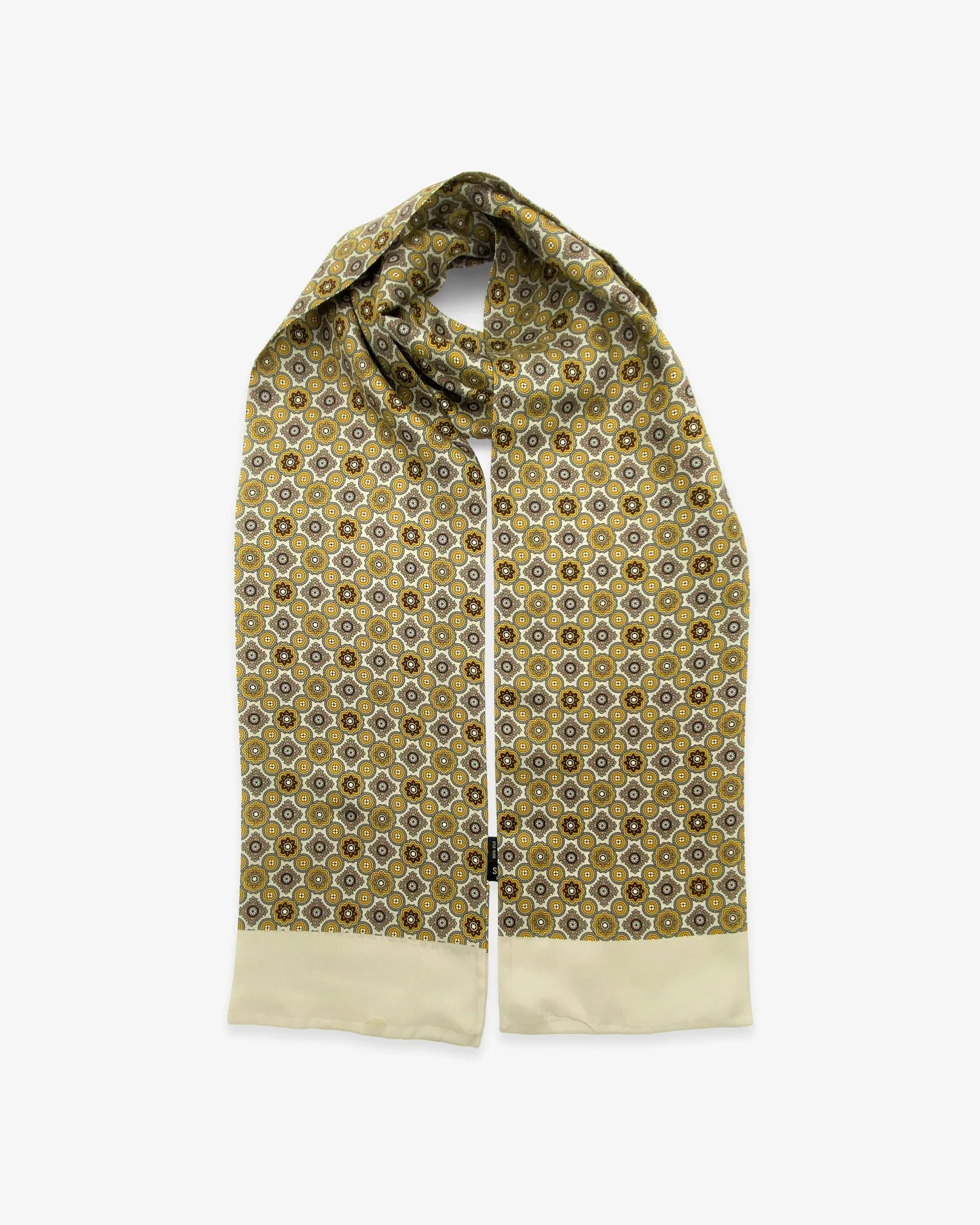 Men's Silk Scarf in Geometric Pattern - The Wenatchee