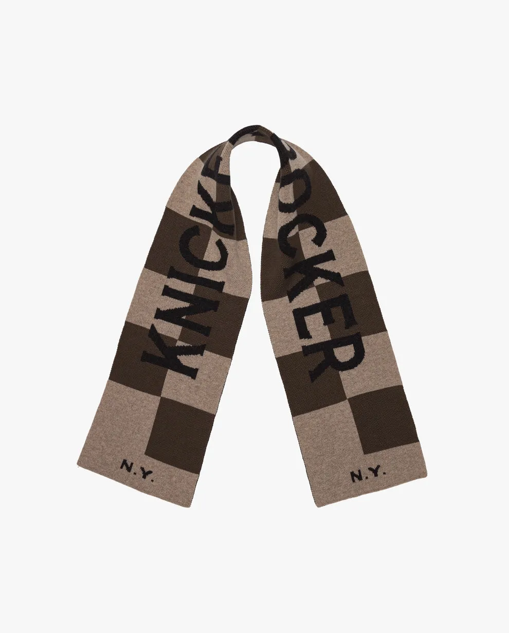 Merino Check Scarf TAN